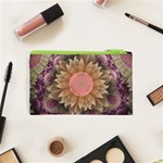 Pastel Pearl Lotus Garden of Fractal Dahlia Flowers Cosmetic Bag (XS) Back