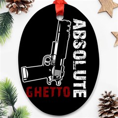 Absolute Ghetto Oval Ornament (two Sides) by Valentinaart