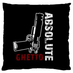 Absolute Ghetto Large Flano Cushion Case (two Sides) by Valentinaart