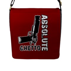 Absolute Ghetto Flap Messenger Bag (l)  by Valentinaart