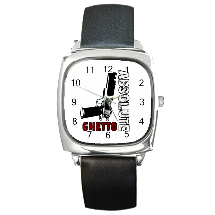 Absolute ghetto Square Metal Watch