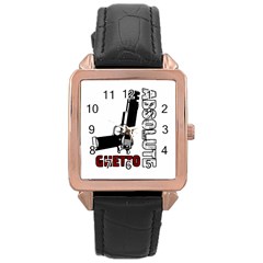 Absolute Ghetto Rose Gold Leather Watch  by Valentinaart