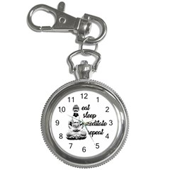 Eat, Sleep, Meditate, Repeat  Key Chain Watches by Valentinaart