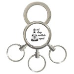 Eat, sleep, meditate, repeat  3-Ring Key Chains Front