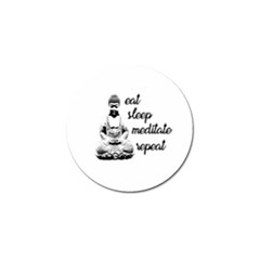 Eat, Sleep, Meditate, Repeat  Golf Ball Marker (4 Pack) by Valentinaart