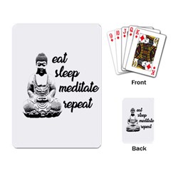 Eat, Sleep, Meditate, Repeat  Playing Card by Valentinaart