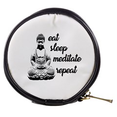 Eat, Sleep, Meditate, Repeat  Mini Makeup Bags by Valentinaart