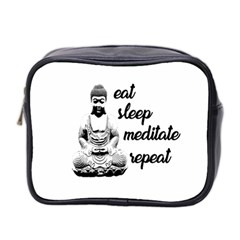 Eat, Sleep, Meditate, Repeat  Mini Toiletries Bag 2-side by Valentinaart