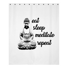 Eat, Sleep, Meditate, Repeat  Shower Curtain 60  X 72  (medium)  by Valentinaart