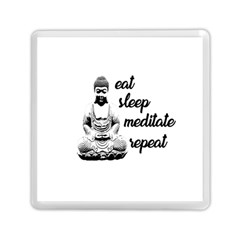 Eat, Sleep, Meditate, Repeat  Memory Card Reader (square)  by Valentinaart