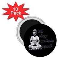 Eat, Sleep, Meditate, Repeat  1 75  Magnets (10 Pack)  by Valentinaart