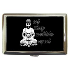 Eat, Sleep, Meditate, Repeat  Cigarette Money Cases by Valentinaart