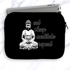 Eat, Sleep, Meditate, Repeat  Apple Ipad 2/3/4 Zipper Cases by Valentinaart