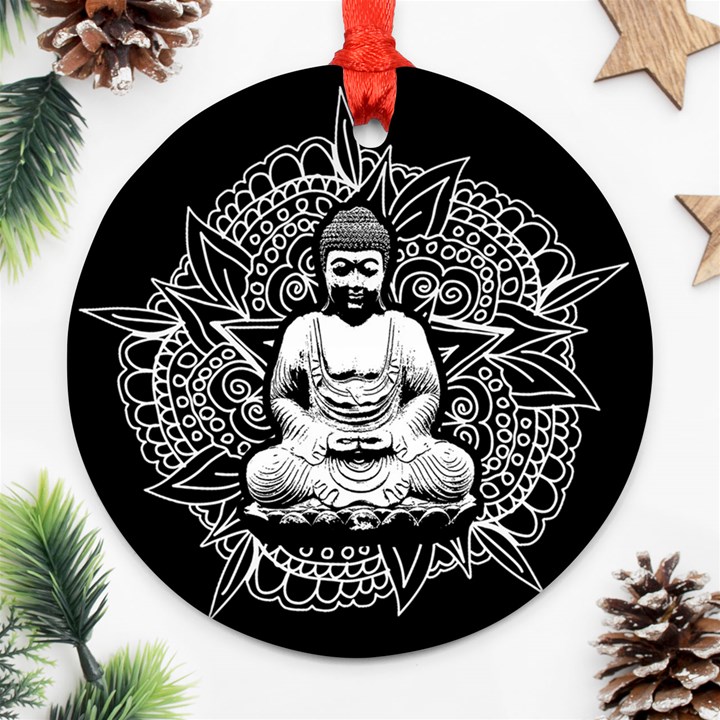 Ornate Buddha Ornament (Round)