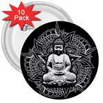 Ornate Buddha 3  Buttons (10 pack)  Front