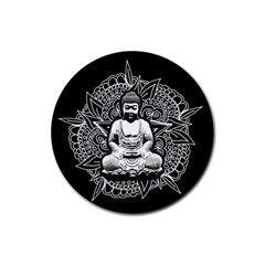 Ornate Buddha Rubber Round Coaster (4 Pack)  by Valentinaart