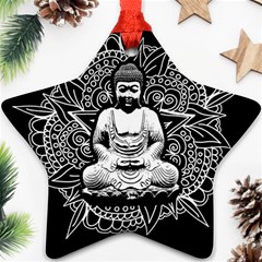 Ornate Buddha Star Ornament (two Sides) by Valentinaart