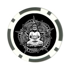 Ornate Buddha Poker Chip Card Guard by Valentinaart