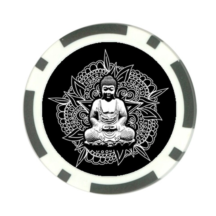 Ornate Buddha Poker Chip Card Guard