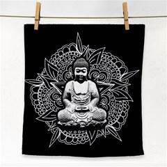 Ornate Buddha Face Towel by Valentinaart