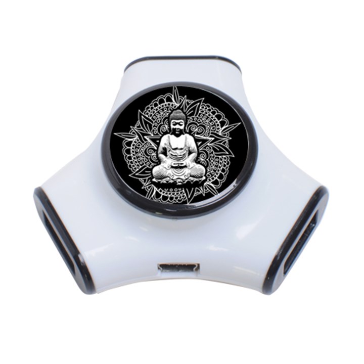 Ornate Buddha 3-Port USB Hub