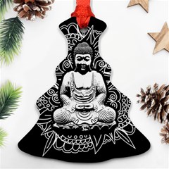 Ornate Buddha Christmas Tree Ornament (two Sides) by Valentinaart