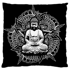 Ornate Buddha Large Cushion Case (one Side) by Valentinaart