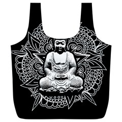 Ornate Buddha Full Print Recycle Bags (l)  by Valentinaart