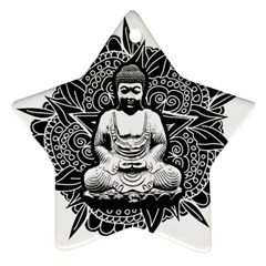 Ornate Buddha Ornament (star) by Valentinaart