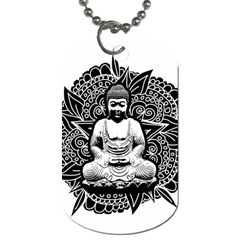 Ornate Buddha Dog Tag (one Side) by Valentinaart