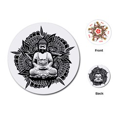 Ornate Buddha Playing Cards (round)  by Valentinaart