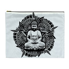 Ornate Buddha Cosmetic Bag (xl) by Valentinaart