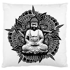 Ornate Buddha Large Cushion Case (one Side) by Valentinaart