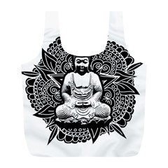 Ornate Buddha Full Print Recycle Bags (l)  by Valentinaart