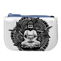 Ornate Buddha Large Coin Purse by Valentinaart