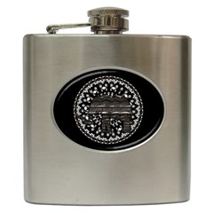 Ornate Mandala Elephant  Hip Flask (6 Oz) by Valentinaart