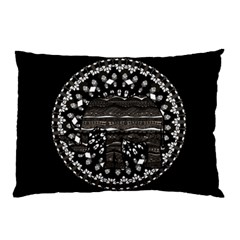 Ornate Mandala Elephant  Pillow Case by Valentinaart