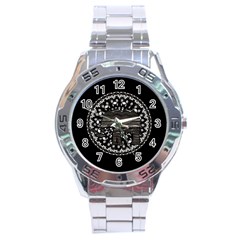 Ornate Mandala Elephant  Stainless Steel Analogue Watch by Valentinaart