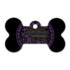 Ornate Mandala Elephant  Dog Tag Bone (one Side) by Valentinaart