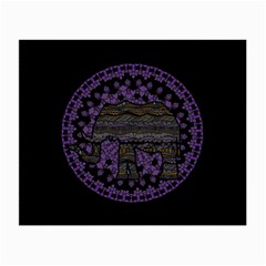 Ornate Mandala Elephant  Small Glasses Cloth (2-side) by Valentinaart