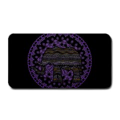 Ornate Mandala Elephant  Medium Bar Mats by Valentinaart