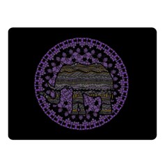 Ornate Mandala Elephant  Double Sided Fleece Blanket (small)  by Valentinaart