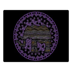 Ornate Mandala Elephant  Double Sided Flano Blanket (large)  by Valentinaart