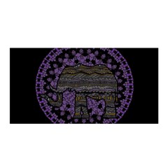 Ornate Mandala Elephant  Satin Wrap by Valentinaart