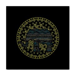 Ornate Mandala Elephant  Tile Coasters by Valentinaart