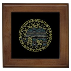 Ornate mandala elephant  Framed Tiles