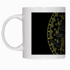 Ornate mandala elephant  White Mugs