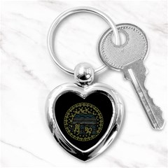 Ornate mandala elephant  Key Chains (Heart) 