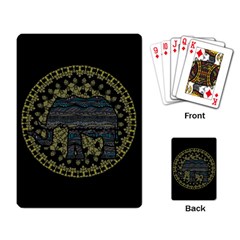 Ornate mandala elephant  Playing Card