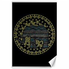 Ornate mandala elephant  Canvas 24  x 36 